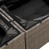 vidaXL Garden Sofa Set with Storage 10 pcs Grey Poly rattan