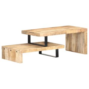 vidaXL Coffee Table | Natural | Solid Mango Wood, Powder-Coated Iron | Standard