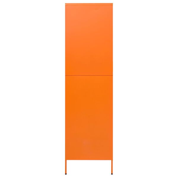 vidaXL Wardrobe Orange 90x50x180 cm Steel