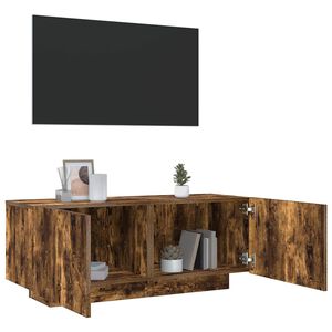 vidaXL TV Cabinet Smoked Oak 100x35x40 cm Engineered Wood