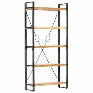 vidaXL 5-Tier Bookcase 90x30x180 cm Solid Acacia Wood
