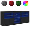 vidaXL Sideboard with LED Lights Black 162x37x67 cm