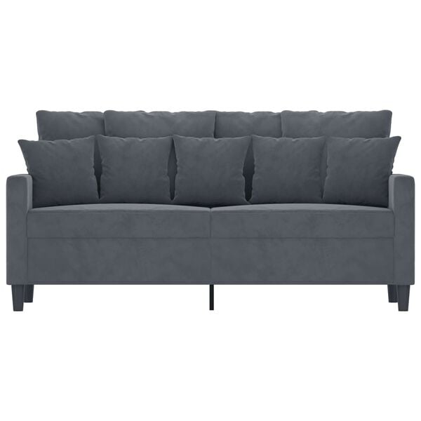 vidaXL 2-Seater Sofa Dark Grey 140 cm Velvet