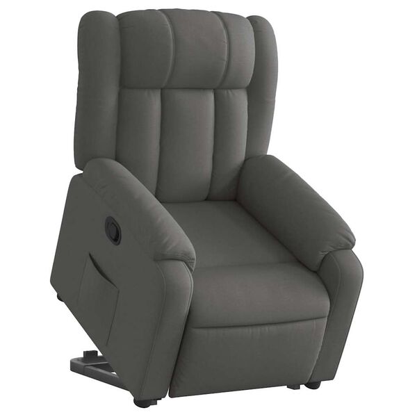 vidaXL Stand up Recliner Chair Dark Grey Fabric