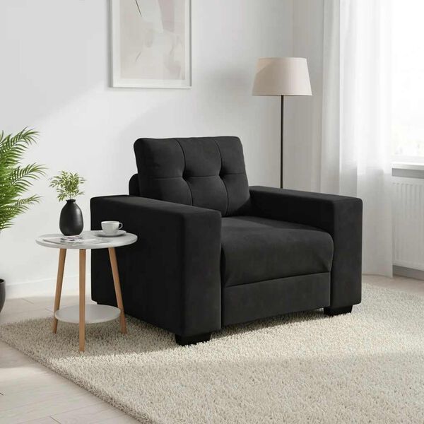vidaXL Sofa Chair Black 100x78x80 cm Velvet
