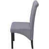 vidaXL Dining Chairs 6 pcs Light Grey Fabric