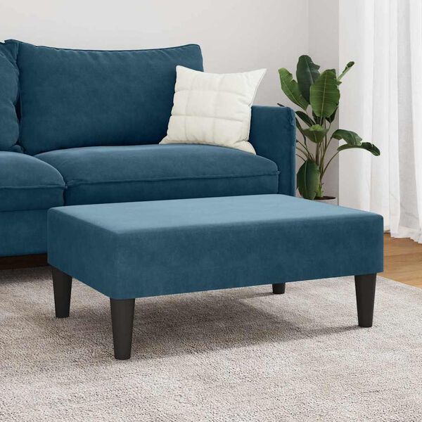 vidaXL Footstool Blue 77x55x31 cm Velvet