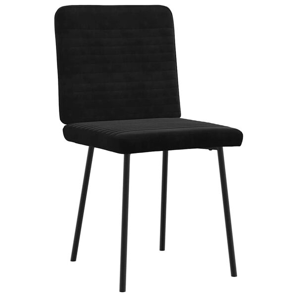 vidaXL Dining Chairs 6 pcs Black Velvet