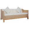 vidaXL 3-Seater Sofa with Cushions Natural Rattan