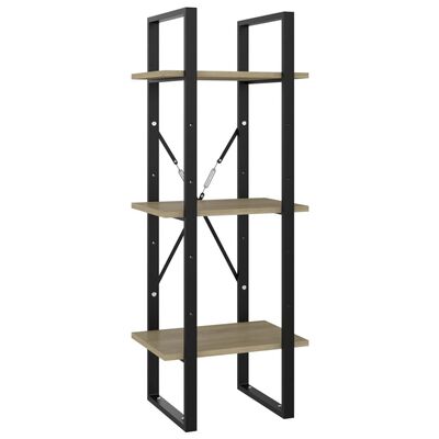 vidaXL 3-Tier Book Cabinet Sonoma Oak 40x30x105 cm Engineered Wood