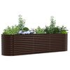 vidaXL Garden Raised Bed Brown 320 x 80 x 81 cm Steel