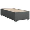 vidaXL Box Spring Bed with Mattress Dark Grey King Single Fabric