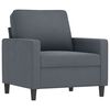 vidaXL Sofa Chair with Footstool Dark Grey 60 cm Velvet