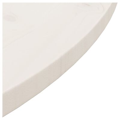 vidaXL Table Top White Ø80x2.5 cm Solid Wood Pine