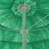 vidaXL Hawaii Beach Parasol Green 240 cm