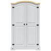 vidaXL Wardrobe Mexican Pine Corona Range 2 Doors White