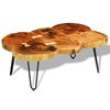 vidaXL Coffee Table 35 cm 6 Trunks Solid Acacia Wood