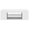 vidaXL TV Cabinet with LED Lights White 90x39x30 cm
