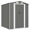 vidaXL Garden Shed Light Grey 192x191x223 cm Galvanised Steel