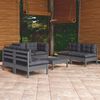 vidaXL 7 Piece Garden Lounge Set with Cushions Solid Pinewood