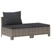 vidaXL 6 Piece Garden Lounge Set with Cushions Grey Poly Rattan