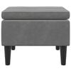 vidaXL Stool with Wooden Legs Dark Grey Velvet