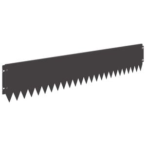vidaXL Lawn Edging 20 pcs 103 x 20 cm Steel Black