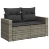 vidaXL 8 Piece Garden Sofa Set with Cushions Grey Poly Rattan