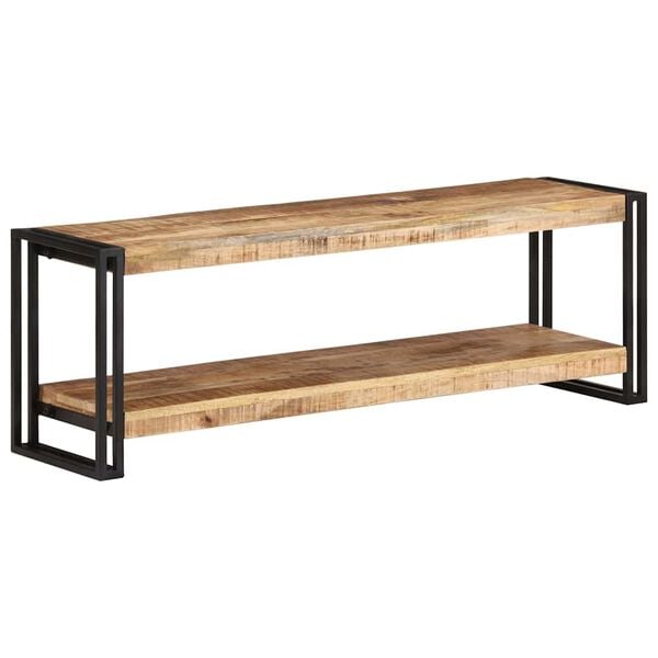 vidaXL TV Cabinet 120x30x40 cm Rough Mango Wood
