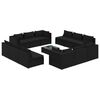vidaXL 13 Piece Garden Lounge Set with Cushions Poly Rattan Black