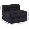 vidaXL Modular Sofa Unit Anthracite 70x70x54 Fabric