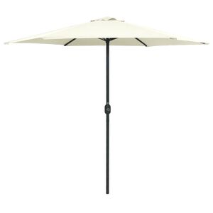 vidaXL Garden Parasol | Sand White | Polyester, Aluminium, Steel