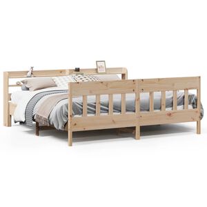 vidaXL Bed Frame without Mattress 180x200 cm Super King Solid Wood Pine