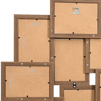 vidaXL Collage Photo Frame for 10x(10x15 cm) Picture Light Brown MDF