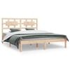 vidaXL Bed Frame without Mattress 150x200 cm King Size Solid Wood Pine