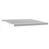 vidaXL Manual Retractable Awning Anthracite&White 400x300 cm