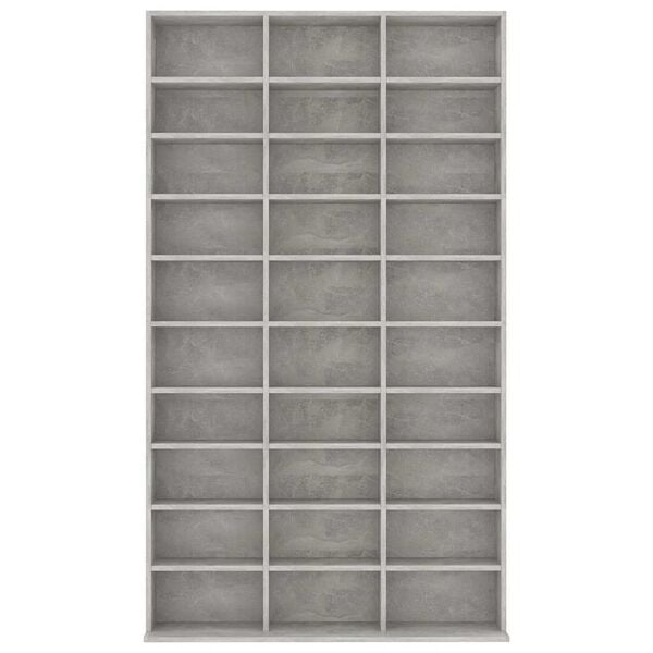vidaXL CD Cabinet Concrete Grey 102x16x177.5 cm Engineered Wood