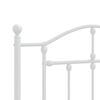 vidaXL Metal Bed Frame without Mattress with Footboard White 90x190cm