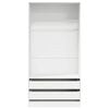 vidaXL Wardrobe White 100x50x200 cm Engineered Wood