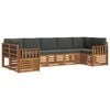vidaXL Outdoor Sofa Set 7 pcs Natural and Anthracite