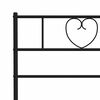 vidaXL Metal Bed Frame without Mattress with Footboard Black 135x190cm
