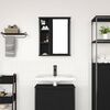 vidaXL Bathroom Wall Cabinet with Mirror Black Oak 50x21x60 cm