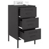vidaXL Bedside Cabinets 2 pcs Black 36x39x68 cm Steel