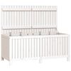 vidaXL Garden Storage Box White 134x68x64 cm Solid Wood Pine