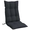 vidaXL Highback Chair Cushions 2 pcs Black Oxford Fabric