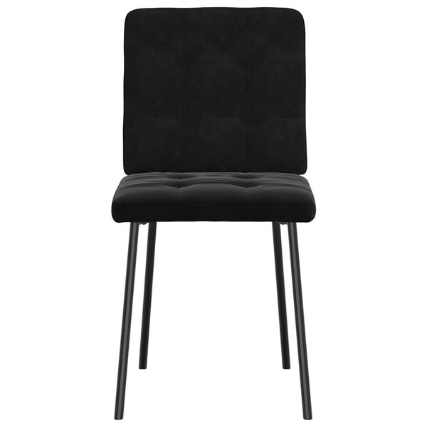 vidaXL Dining Chairs 6 pcs Black Velvet