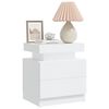 vidaXL Bedside Cabinet White 45x35x52 cm Engineered Wood