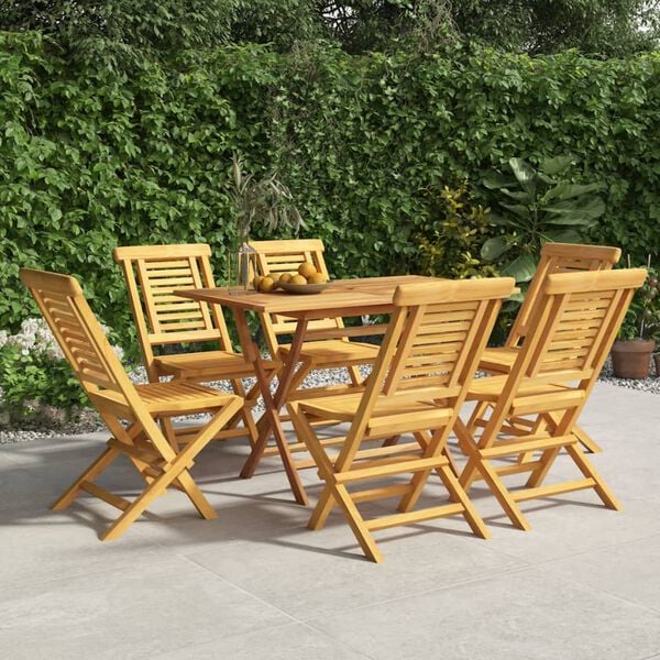 vidaXL Folding Garden Chairs 6 pcs 47x63x90 cm Solid Wood Teak