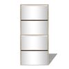 vidaXL Shoe Cabinet 4-Layer Mirror Oak 63x17x134 cm