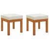 vidaXL 3 Piece Garden Dining Set with Cushions Solid Wood Acacia